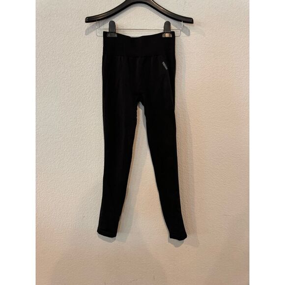 Gymshark‎ Women's Size Small Textured High-Waisted Leggings Black - Picture 1 of 3